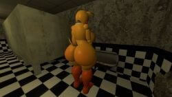 3d fnaf futa_only futanari peeing toy_chica_(fnaf) urinal