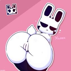 ass ass_focus bunny_ears bunny_girl bunny_tail femgram geometry_dash huge_ass naked nude nude_female pussy serious serious_face serious_look sweat_on_ass tagme