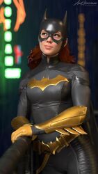 aw-gazzam batgirl batgirl_(gotham_knights) batman_(series) blender dc dc_comics female freckles red_hair superhero superheroine