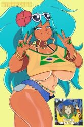 1girls ass big_ass big_breasts big_thighs brazil brazilian brazilian_female brazilian_miku breasts cyan_eyes cyan_hair female female_only gigantic_breasts hatsune_miku huge_ass huge_breasts huge_thighs latin_american_hatsune_miku_(meme) long_hair looking_at_viewer meme shirt shorts solo starfinga tagme tan tan_body thick_hips thick_thighs thighs thong twintails underboob underboob_shirt vocaloid yellow_shirt yui_hirasawa_(k-on!)