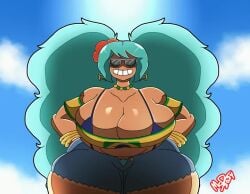 1girls animated big_breasts bouncing_breasts bra brazil brazilian brazilian_female brazilian_miku breasts busty cleavage clothing daisy_dukes ear_piercing earrings female female_only gif hands_on_hips hatsune_miku huge_breasts jiggle jiggling_breasts large_breasts latin_american_hatsune_miku_(meme) looking_at_viewer loop looping_animation mcdraws no_sound panties perfect_loop piercing pubic_hair shirt shorts shoulderless_shirt smile sunglasses swaying_breasts swinging_breasts tagme tanline tanned tanned_skin thick_thighs thunder_thighs video vocaloid wide_hips