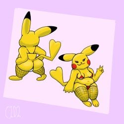 1girls bestiality bikini black_eyes blush breasts c2d2 color digital_media_(artwork) female feral fishnets furry hands_on_hips heart_symbol huge_ass peace_sign pikachu pokemon pokephilia shaded shortstack simple_background slightly_chubby small_breasts smile tail wide_hips