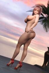 1girls 3d ass breasts dead_or_alive female female_only high_heels honoka_(doa) loveluv69 nipples nude nude_female pink_hair pussy solo thick_ass thick_thighs