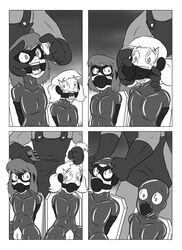 crossover female hit-girl inspector_gadget kick-ass marvel marvel_comics monochrome penny_gadget pussy rcanheta smooth_skin