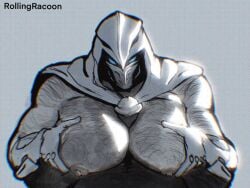 big_breasts big_pecs boobjob breasts cock dick gay male male_only marvel marvel_rivals mask masked masked_male moon_knight moon_knight_(marvel_rivals) muscular muscular_male pecjob penis racoonrolling tagme
