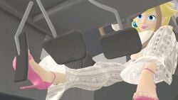 car clothed driving feet foot_fetish high_heels inside_car inside_vehicle mr_plushgore pedal_pumping princess_peach
