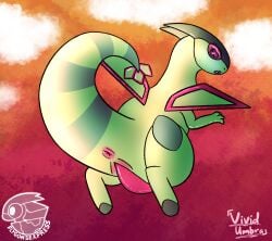 anus ass feral flygon flying generation_3_pokemon genitals hi_res male nintendo penis pokemon pokemon_(species) rear_view shadowkat solo surprised_expression tagme tapering_penis