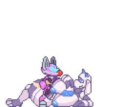 1boy 1girls animated animated anthro cum ejaculation excessive_cum female fluffy_kaeloky fox_tail furry game_cg male pixel_art sex star_spawn tagme