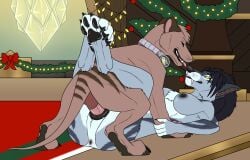 anthro anthro_on_feral anthro_penetrated between_legs black_hair black_nipples blizzard_entertainment brown_body brown_fur canid dasyuromorph duo erection fangs female female_penetrated feral feral_penetrating feral_penetrating_anthro from_front_position fur green_eyes grey_body grey_fur hair head_tuft hi_res killthe_demon lying male male/female male_penetrating male_penetrating_female mammal marsupial missionary_position narrowed_eyes nipples nude on_back open_mouth penetration penile penile_penetration penis_in_vagina recently_extinct_species sex striped_back teeth thylacine thylus tongue tongue_out tuft vaginal_penetration vaginal_penetration warcraft werecanid werecreature white_body white_fur worgen yellow_eyes zoophilia