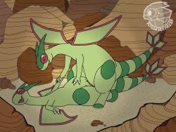 2d_animation 3_fingers 4:3 animal_genitalia animated cave claws clitoral_hood clitoris colored duo female feral feral_on_feral fingers flapping_wings flygon frame_by_frame generation_3_pokemon genitals hand_holding happy happy_sex hi_res humanoid_genitalia humanoid_vulva line_art male male/female nintendo notwhatweexpected open_mouth penetration penis pokemon pokemon_(species) pussy sand sex short_playtime tongue vaginal_penetration vein veiny_penis vulva watermark