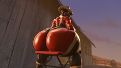 1girls 3d 3d_(artwork) ass ass_bigger_than_head ass_focus axe bandana bbw big_ass big_breasts bottom_heavy branimation cowboy_hat curvy curvy_body curvy_female curvy_figure curvy_hips female female_focus female_only fempyro from_behind gasmask gigantic_ass gigantic_butt gigantic_thighs hi_res highres hourglass_figure huge_ass huge_butt huge_thighs latex_suit looking_at_viewer masked_female massive_ass massive_butt massive_thighs solo_female tagme team_fortress_2 thick thick_ass thick_hips thick_legs thick_thighs thigh_highs thighs wide_hips