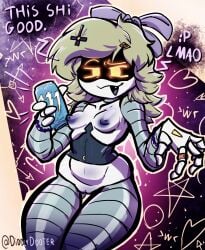 breasts can cyn_(murder_drones) diddlydooter1 female female_only murder_drones naked pussy thighs