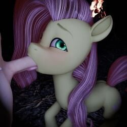 1boy 1girls 3d blowjob cum fellatio feral feral_penetrated fluttershy_(mlp) light-skinned_male my_little_pony straight tagme video zoophilia