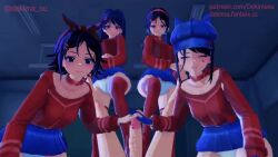 1futa 3d 4girls animated cute dekimasu female femdom fully_clothed handjob iwara miside mmd partially_clothed pov pussy sound tagme tsundere video