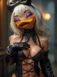 ai_generated anthro antropomorph breasts daisy_duck duck ducktales female tagme video what why
