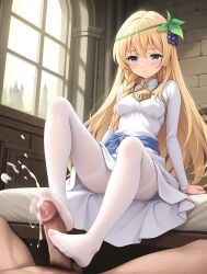1boy 1girls ahoge ai_generated bed bedroom blonde_hair blue blue_belt breasts civitai civitai_lora cum cum_on_feet cum_on_legwear cum_on_pantyhose cumshot exposed exposed_breasts exposed_pussy eyes feet female female footjob fruit_hair_ornament hair hair_between_eyes hair_ornament human_female illustrious_(stable_diffusion) illustrious_xl indoors iris_(konosuba) kono_subarashii_sekai_ni_shukufuku_wo! konosuba konosuba:_god's_blessing_on_this_wonderful_world! long_braid long_hair medium_breasts nipples nude penis pussy sdxl single_braid skinny solo stable_diffusion tagme toes wai-nsfw-illustrious-sdxl white_dress white_pantyhose