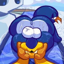 1:1 2025 aliasing anthro anus ass balls beak blue_body blue_penis blush blush_lines bodily_fluids breasts breath breathing bridge cloud colored_outline detailed_background digital_media_(artwork) duo eye_roll feet floor gammackkk genital_fluids genitals glistening glistening_anus glistening_arms glistening_body glistening_butt glistening_eyes glistening_feet glistening_genitalia glistening_penis glistening_thighs gradient_background gradient_sky half-closed_eyes ice icicle irrumatio lagomorph leporid looking_pleasured male male/male mammal mario_bros mips moobs narrowed_eyes nintendo open_mouth open_smile oral overweight overweight_male penguin_(mario) penile penis penis_in_mouth perineum rabbit sex shaded simple_background sky smile snow super_mario_64 sweat sweaty_balls sweaty_breasts sweaty_butt sweaty_ears sweaty_feet sweaty_genitalia sweaty_head sweaty_legs sweaty_thighs throat_swabbing vein veiny_balls white_body yaoi yellow_body