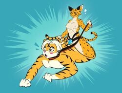 ahe_gao anal anal_sex anthro bdsm_gear bondage breasts chris_the_dragon collar dildo dildo_in_ass dildo_insertion dominant dominant_female duo exposed_breasts felid feline female female_penetrating female_penetrating_male fur hi_res leash leash_pull leopardus looking_pleasured male male/female male_penetrated mammal nude object_in_ass ocelot open_mouth orange_body pantherine pegging penetration sex sex_toy sex_toy_in_ass sex_toy_insertion sitting_on_another striped_body striped_fur stripes tail tail_grab tiger toying_partner