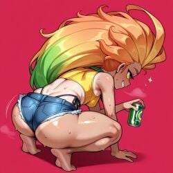 ai_generated big_ass big_butt brax_(artist) brazilian brazilian_female civitai hips jeans_shorts league_of_legends shortstack stable_diffusion tagme tan tan_body tanned wide_hips zoe zoe_(league_of_legends)