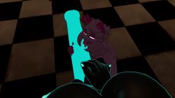 1boy 1futa 3d anthro femboy futa_on_male futanari male ralsei tasque_manager_(deltarune) vrchat