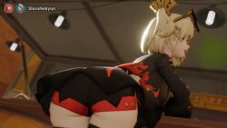 3d animated blonde_hair burnice_white burping fart fart_cloud fart_fetish fat_ass hoyoverse shironekyun skirt_lift spats sunglasses tagme twintails video zenless_zone_zero