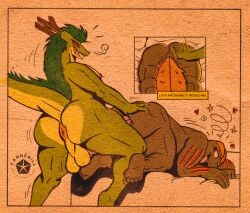 2025 absurd_res all_fours anal anal_sex animal_humanoid anthro anus artist_logo artist_name asian_mythology ass ass_up balls bed butt_grab claws digital_media_(artwork) dragon dragon_ball duo east_asian_mythology eastern_dragon english_text furniture game_freak generation_1_pokemon genitals green_body hair hand_on_butt hi_res hoosierman9911a horn humanoid logo machoke male male/male male_penetrated male_penetrating male_penetrating_male multicolored_body muscular muscular_male mythological_creature mythological_scalie mythology nintendo nipples nude open_mouth panel_overlap penetration penis pokemon pokemon_(species) rear_view red_eyes reptile reptile_humanoid scalie scalie_humanoid sex shenron simple_background solo tail teeth text