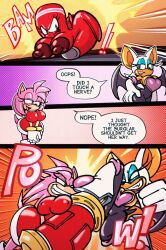 amy_rose animated animated_comic anthro areola ass bat big_areola big_breasts big_butt big_nipples boots breasts brown_body clothed clothed_anthro clothed_female clothing comic dialogue dress duo english_text eulipotyphlan female fight footwear fully_clothed fully_clothed_anthro fully_clothed_female fur genitals goal_post hedgehog huge_areola huge_breasts huge_butt kick mammal multicolored_body multicolored_fur nipples piko_piko_hammer pink_body pink_fur purple_body red_body red_clothing red_dress rouge_the_bat sachasketchy sega shoes short_playtime sonic_the_hedgehog_(series) speech_bubble stretching text transformation vulva white_body white_fur wings