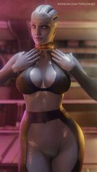 1girls 3d alien alien_girl angry angry_face ass big_ass big_butt big_thighs bimbo bimbo_body blacked blacked_clothing blender blender_(software) blender_cycles bondage boobs breasts club collar cum dark-skinned_male dark_skin female female_only happy liara_t'soni looking_at_viewer mass_effect naked neckwear nipple_piercing nipples patreon patreon_username pierced_nipples piercing realistic self_upload slave slavegirl smile smile_at_viewer smiley_face solo stripper submissive submissive_female typiconart walking