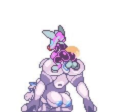 1boy 1girls animated animated anthro cum ejaculation excessive_cum female fluffy_kaeloky fox_tail furry game_cg male pixel_art sex star_spawn tagme