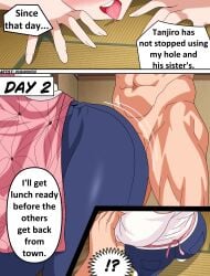 1boy ass big_ass demon_slayer female incest kamado_kie kamado_tanjirou kimetsu_no_yaiba kitchen male xvanana100