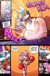 amy_rose animated animated_comic annoyed anthro areola bat big_areola big_breasts blocking blocking_kick blue_eyelids blue_eyes blush blush_lines boxing_gloves breast_expansion breast_growth breasts brown_body clothed clothed_anthro clothed_female clothing comic dialogue drill duo english_text eulipotyphlan expansion female fight fully_clothed fully_clothed_anthro fully_clothed_female fur genitals green_eyes growth handwear hedgehog huge_areola huge_breasts inflatable inflation kick leotard mammal partially_clothed partially_clothed_anthro partially_clothed_female pink_body pink_fur pussy rouge_the_bat sachasketchy sega short_playtime sonic_(series) sonic_the_hedgehog_(series) speech_bubble text transformation vulva white_body white_fur