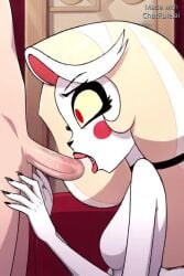 ai_generated blowjob charlie_morningstar deepthroat eye_contact fellatio female huge_cock male male/female no_sound oral oral_sex penis pov pov_male sucking sucking_penis tagme video