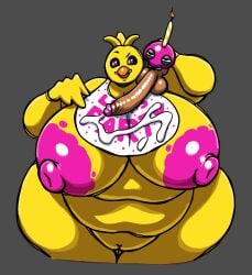 animatronic anthro areola avian balls beak belly bib big_balls big_belly big_breasts big_penis bird bodily_fluids breasts chica_(fnaf) chicken cum cupcake_(fnaf) duo english_text erection female five_nights_at_freddy's galliform gallus_(genus) genital_fluids genitals hi_res huge_breasts huge_cock huge_hips huge_thighs machine male male/female nipples nsfwoaf nude obese obese_anthro obese_female overweight overweight_anthro overweight_female penis phasianid pink_areola pink_eyes pink_nipples pussy robot scottgames text thick_thighs vulva wide_hips