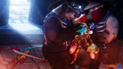 16:9 3d_(artwork) 4k absurd_res anthro bear blizzard_entertainment breasts clothed clothing digital_media_(artwork) duo female fur genitals grope hi_res male male/female mammal nude pandaren penis warcraft widescreen zatoart