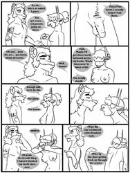 1boy 1girls anthro antlers bad_breath balls bovine breasts caprine coffeeandjack comic coming_apartments dialogue diri duo eddy english_text facial_piercing female flaccid fur genital_piercing goat hair horn humanoid_penis humor male mammal marsupial mizukiki nipples nose_piercing nose_ring nude open_mouth opossum penis penis_piercing piercing seductive simple_background small_breasts sofa speech_bubble straight tattoo text white_background