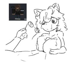 cat_girl cum cum_on_breasts cum_on_face cum_on_hair digital_drawing_(artwork) female ghostbacon glasses roblox roblox_avatar robloxian rule_63 titjob transgender