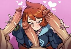 1girls 3boys 3boys1girl ai_generated arezu_(pokemon) big_penis erection female gangbang handjob huge_ass huge_cock male mullon multiple_boys novelai pantyhose penis pokemon pokemon_legends:_arceus seductive seductive_look seductive_smile