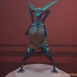1girls 3d alien alien_girl animated arms_behind_head arms_up big_breasts blue_sclera bottomless breasts clothing curvaceous curvy curvy_figure female female_only huge_breasts kinkyskinky loop mostly_nude multi_arm music shorter_than_30_seconds slit_pupils solo solo_female sound spread_legs swaying tagme tail top_heavy turbel video voluptuous voluptuous_female wide_hips yellow_eyes
