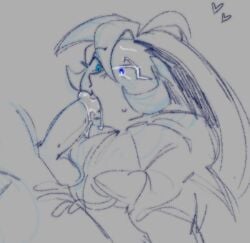 blowjob cookie_run cum cum_in_mouth gay offscreen_male precum shadow_milk_cookie sucking_penis