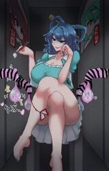 1girls 4futas after_orgasm after_sex better_version_at_source blue_clothing blue_eyes blue_hair brush censored cleavage crossed_legs cum cum_in_condom defeated defeated_heroine dubious_consent female femdom futanari gesususi glory_hole identity_death intersex juxtaposition penis personality_excretion photo_(object) pixiv_sample reimu_hakurei sanae_kochiya seiga_kaku sitting skirt smile smug tagme text throbbing_penis touhou translation_request twitching