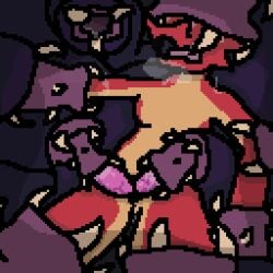 1:1 2_penises animated animated_png anthro anthro_on_feral biped bodily_fluids breath breathing carnictis digital_media_(artwork) dripping drooling facial_spikes feral forced genital_fluids genitals group immobilization kobold liy4b liyab_(liy4b) lying male multi_genitalia multi_penis multicolored_body nude on_back open_mouth oral panting partially_inside penis penis_nursing pixel_(artwork) pixel_animation precum red_body restrained reverse_forced_oral saliva saliva_drip saliva_on_body saliva_on_penis saliva_on_tongue scalie sex snout spiked_body spikes spikes_(anatomy) steamy_breath sucking surrounded tongue_showing translucent vein veiny_penis worm zoophilia