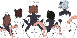 amelia_(omegamax) american_opossum anthro anya_(omegamax) ass aunt_(lore) aunt_and_niece_(lore) black_hair breasts brown_hair daughter_(lore) female freckled_butt freckles grandchild_(lore) granddaughter_(lore) grandmother_(lore) grandmother_and_grandchild_(lore) grandmother_and_granddaughter_(lore) grandparent_(lore) grandparent_and_grandchild_(lore) grey_body grey_hair group hair hi_res mammal marsupial maxine_(omegamax) mother_(lore) mother_and_child_(lore) mother_and_daughter_(lore) nadia_(omegamax) niece_(lore) nipples nuvia_(omegamax) omegamax parent_(lore) parent_and_child_(lore) parent_and_daughter_(lore) sibling_(lore) sister_(lore) sisters_(lore) virginia_opossum