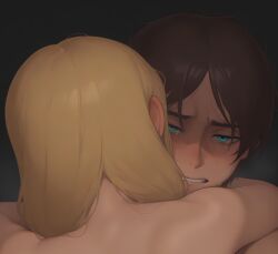 ai_generated attack_on_titan eren_jaeger historia_reiss implied_sex josh696969