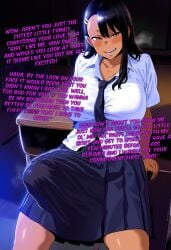 1futa ai_generated big_penis classroom clothed clothing edit erection erection_under_clothes erection_under_skirt futa_sans_pussy futanari hayase_nagatoro intersex looking_at_viewer penis please_don't_bully_me,_nagatoro school_uniform solo solo_futa tenting text