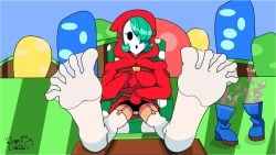 feet foot_fetish pov presenting_feet shy_gal sock_fetish socks super_mario_bros.