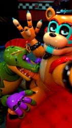 2025 2boys 2males alligator alligatorid animatronic anthro anthro_focus anthro_on_anthro anthro_only blowjob bodypaint claws crocodile crocodilian crocodylid digital_drawing_(artwork) digital_media_(artwork) duo duo_focus erect_penis erection facepaint fangs felhesznelenev fellatio finger_claws five_nights_at_freddy's five_nights_at_freddy's:_security_breach glamrock_freddy_(fnaf) headgear headwear looking_at_viewer machine male male/male male_anthro male_focus male_only mohawk montgomery_gator_(fnaf) oral oral_sex reptile reptile_humanoid robot scottgames sharp_teeth smiling steel_wool_studios sucking sucking_penis top_hat