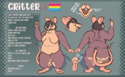 absurd_res american_opossum anthro ass belly big_belly big_breasts braces breasts buckteeth digital_media_(artwork) english_text eyewear female fur genitals glasses hi_res hybrid mammal marsupial midnight_possum model_sheet murid murine navel nipples nude obese overweight overweight_female pussy rat rodent simple_background slightly_chubby slightly_chubby_female smile solo solo_focus tail teeth text virginia_opossum