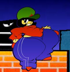 atari hips_wider_than_shoulders huge_thighs kt_(top_banana) revafreak tagme top_banana wide_hips