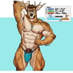 1:1 5_fingers abs anthro antlers areola arm_tuft barazoku beard biceps big_bulge big_muscles biped black_nose blue_background blue_clothing blue_underwear body_size_growth brown_areola brown_beard brown_body brown_eyes brown_facial_hair brown_fur brown_hair brown_nipples brown_penis brown_spots brown_tuft bulge clothed clothed_anthro clothed_male clothing countershade_arms countershade_fur countershade_legs countershade_torso countershading deer deltoids digital_drawing_(artwork) digital_media_(artwork) elbow_tuft english_text expansion eyebrows facial_hair fingers front_view fur genital_expansion genitals glowing glowing_jewelry glowing_necklace growth hair hand_behind_head horn humanoid_hands imperial_unit inner_ear_fluff jewelry looking_at_viewer male male_anthro mammal markings measurements multicolored_body multicolored_fur muscle_growth muscular muscular_anthro muscular_male navel necklace nipples number oldshep pecs penis penis_base penis_expansion portrait pubes quads raised_arm sam_(oldshep) serratus shaded signature simple_background size_transformation solo solo_male spots spotted_body spotted_fur standing tan_body tan_countershading tan_fur tan_inner_ear tan_pubes text three-quarter_portrait topless topless_anthro topless_male transformation trapezius triceps tuft underwear underwear_only vein veiny_penis white_background