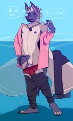 0ct0m0n0 absurd_res anthro balls bat black_bottomwear black_clothing black_pants bottomwear cheek_tuft clothed clothing erection facial_tuft fangs foreskin front_view fur genitals grey_body grey_fur grey_penis grey_wings hair hi_res looking_at_viewer male mammal membrane_(anatomy) membranous_wings mouth_closed narrowed_eyes open_clothing open_topwear pants penis pink_clothing pink_eyes pink_topwear red_clothing red_underwear short_hair solo standing teeth topwear tuft underwear wet wet_body wet_fur white_balls white_body white_fur white_hair wings